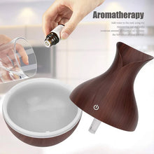 Mini Wooden Vase Pot Diffuser Cool Mist Atomization Humidifier (1 Pc)